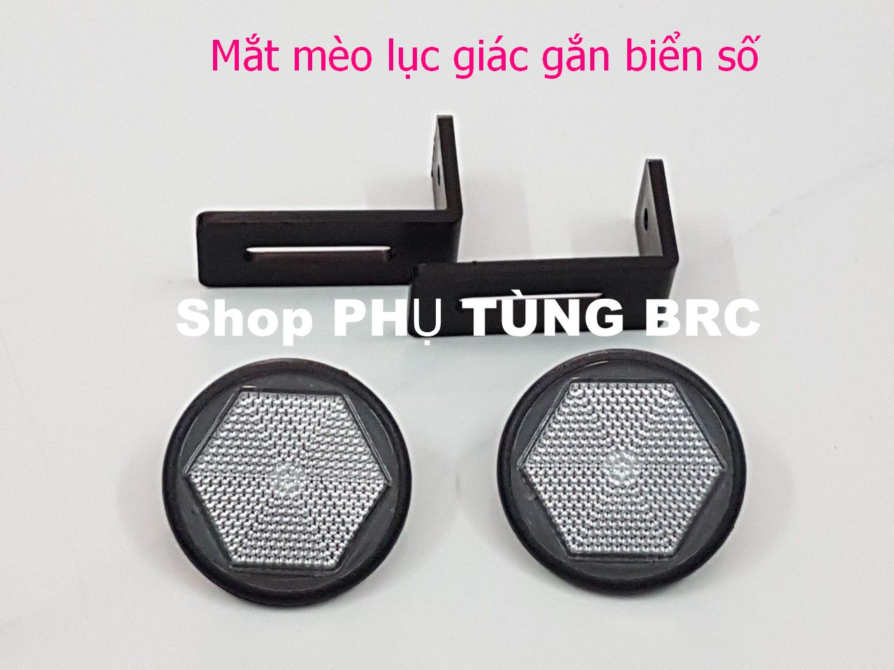 Mắt mèo lục giác gắn biển số ( SL: 1 cặp kèm pát, có đủ 5 màu cho khách chọn)