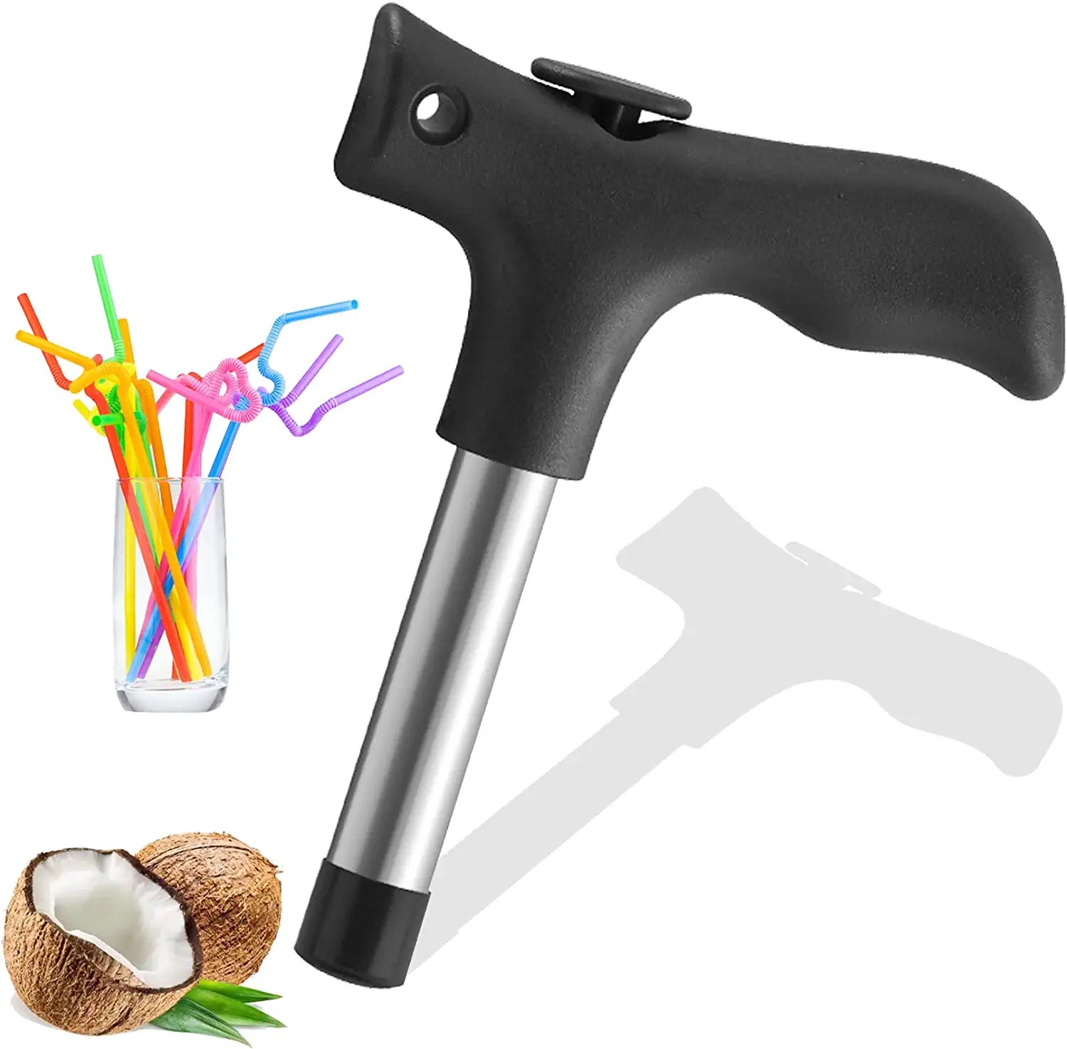 Dụng Cụ Khui Dừa Lấy Nước Bằng Tay, dụng cụ đục lỗ trái dừa siêu nhanh tiện lợi