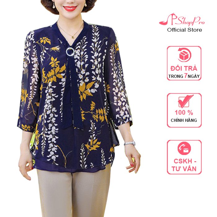 Middle-aged ladies Nice style middle-aged female business, chiffon shirt female high-grade bigsize for mother U50 U60 50-80kg shoppro 3a20 3A14 3a08