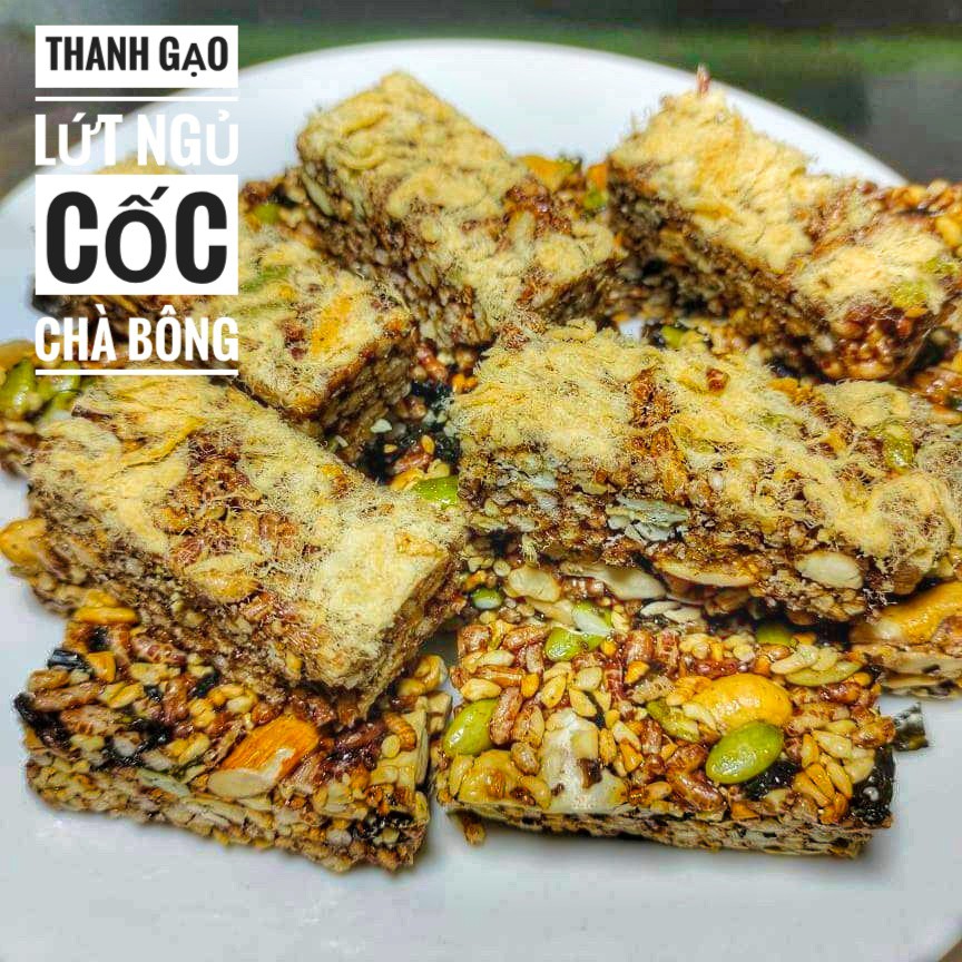 1Kg Thanh Gạo Lứt Ngũ Cốc Chà Bông - Tốt Sức Khỏe Cực Ngon - đồ ăn vặt-tết-bánh mứt tết