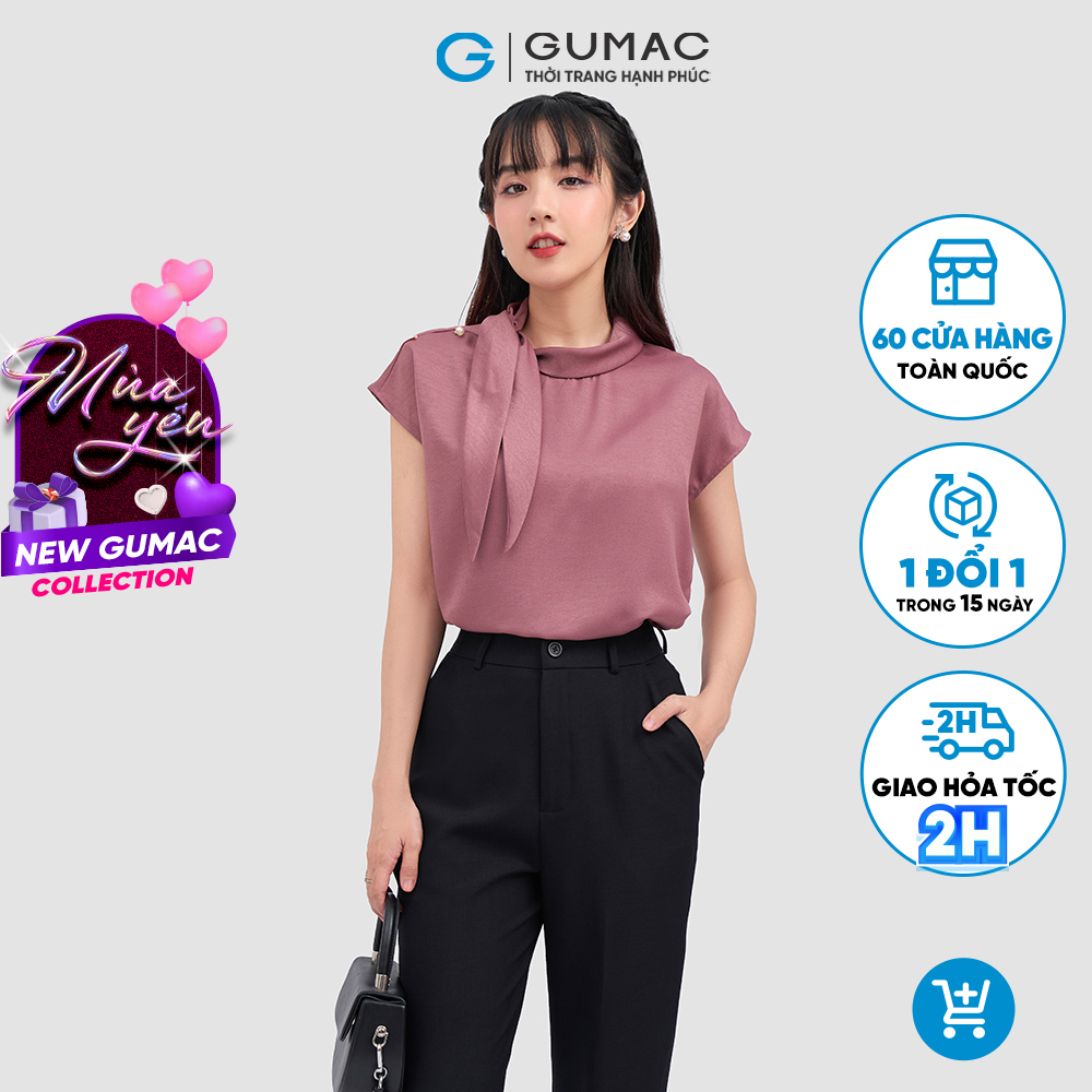 [20H 6.7 - 9.7 |Voucher 8-12%] Áo kiểu thắt nơ thời trang GUMAC LAE0309