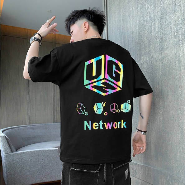 Áo thun phản quang 7 màu in hình lục giác tp0234