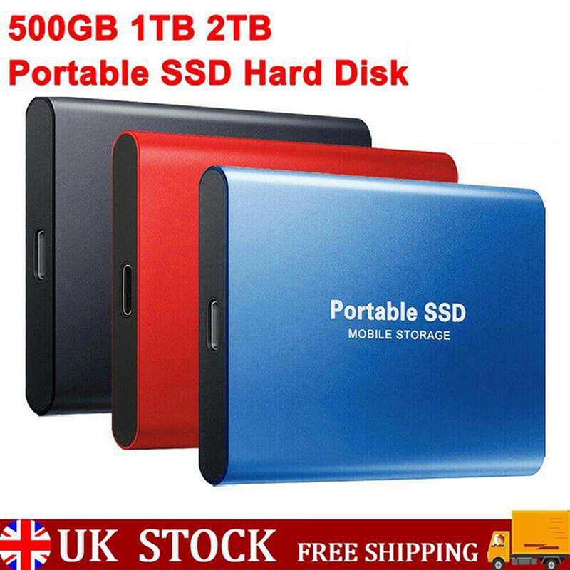 🔥🔥🔥Blowing 4TB/2TB/1TBGB Mobile Hard Disk Type C USB3.1 Portable SSD Solid State Drive