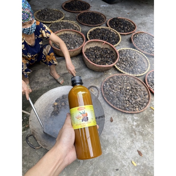 [HCM]CỐT GỪNG NGHỆ HẠT GẤC HẠ THỔ THOA BODY (HANDMADE) CHAI 500ML [ Ảnh Thật ]