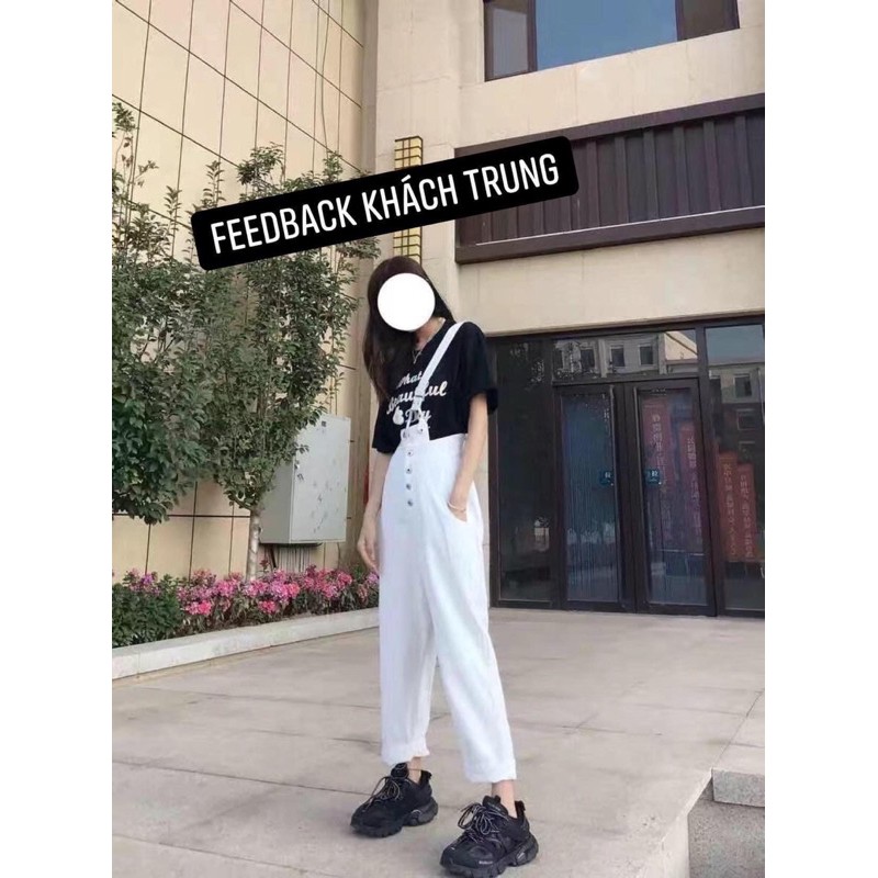 Quần Yếm Kaki Dây Chéo Siêu Cá Tính