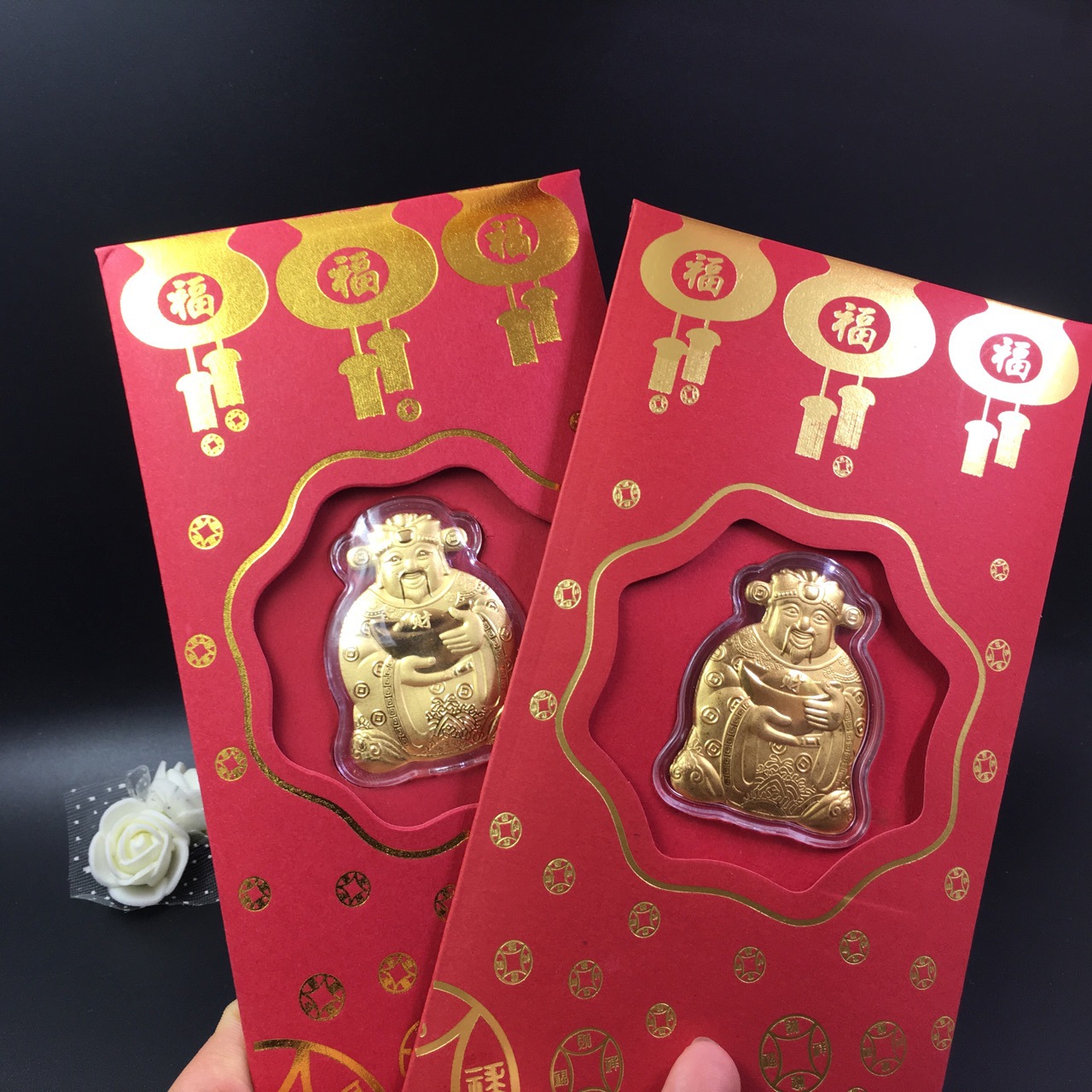Bao lì xì mạ vàng THẦN TÀI