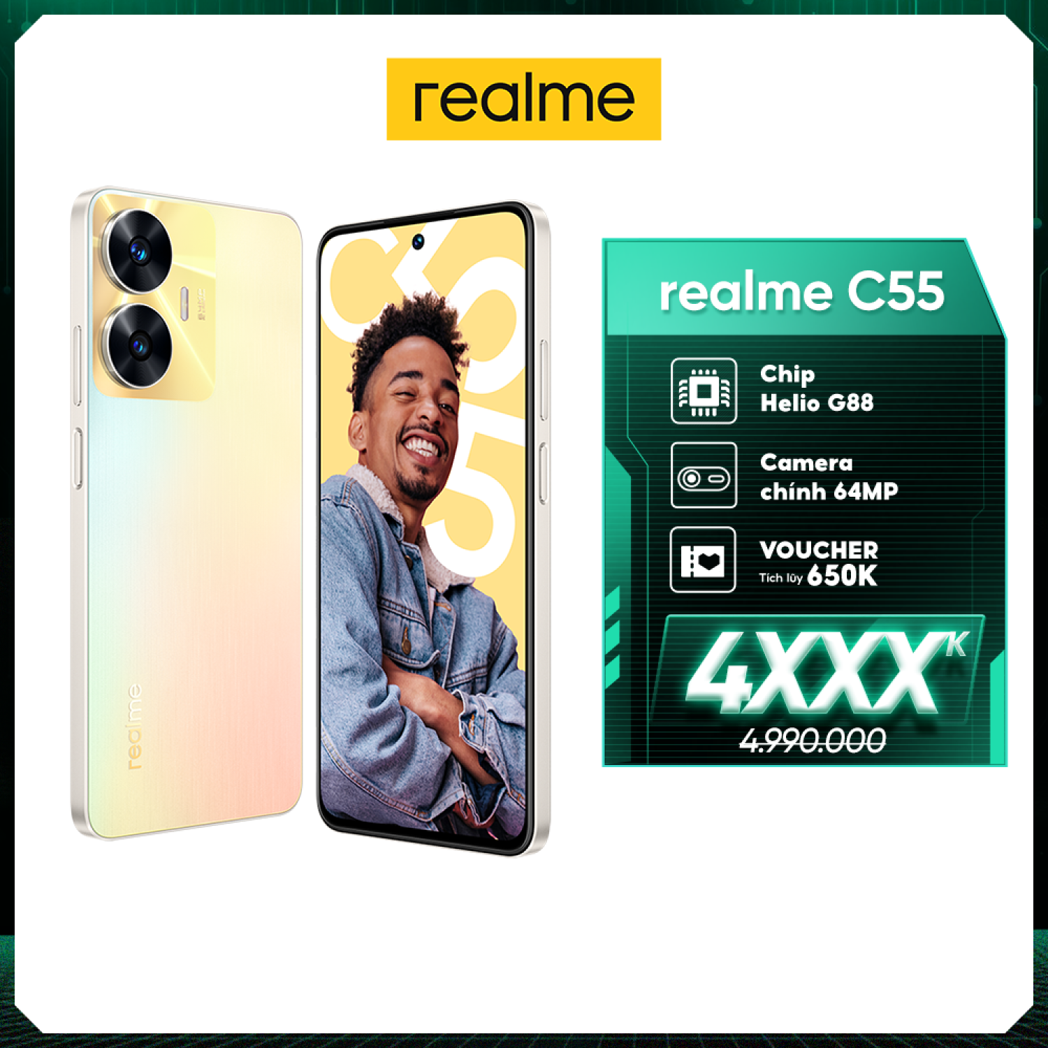 Điện Thoại realme C55   - Hàng Chính Hãng Miễn Phí Vận Chuyển