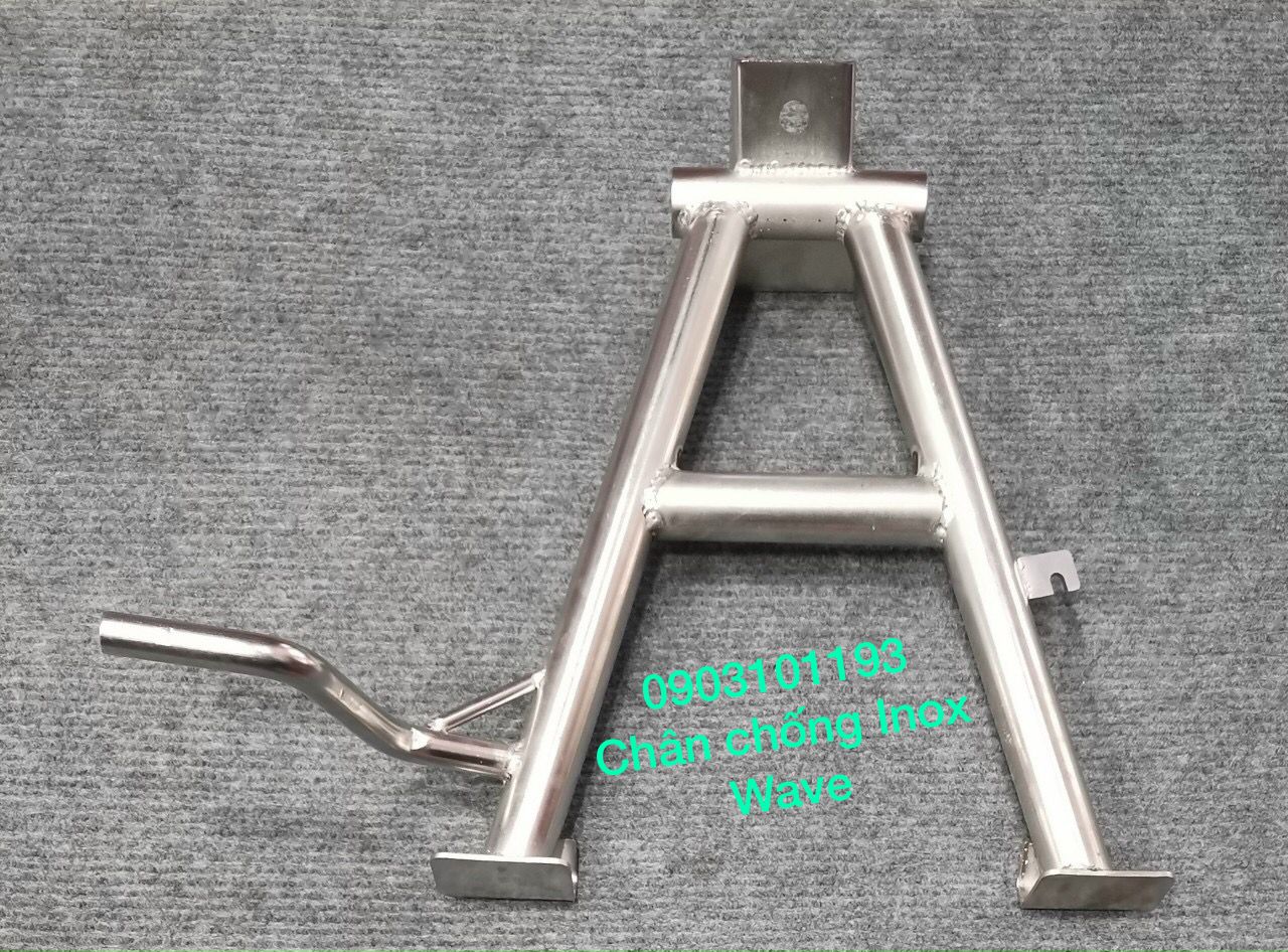 Chân chống đứng Inox xe Wave.