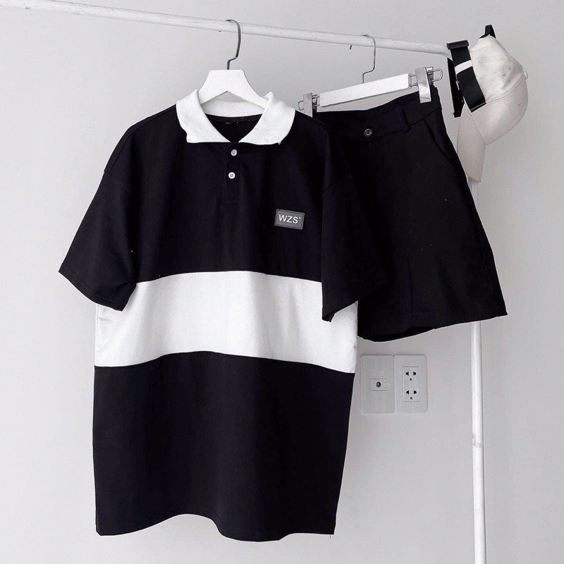 Áo polo phối thân in logo Chất cotton ,ln.