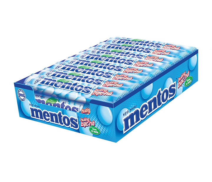Túi KẸO THỎI MENTOS HƯƠNG BẠC HÀ 16 Thỏi