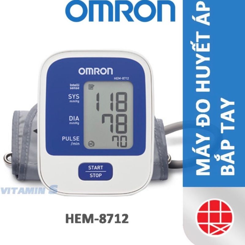 Nơi bán Máy đo huyết áp bắp tay tự động tại nhà Omron HEM 8712 chính hãng bảo hành 5 năm