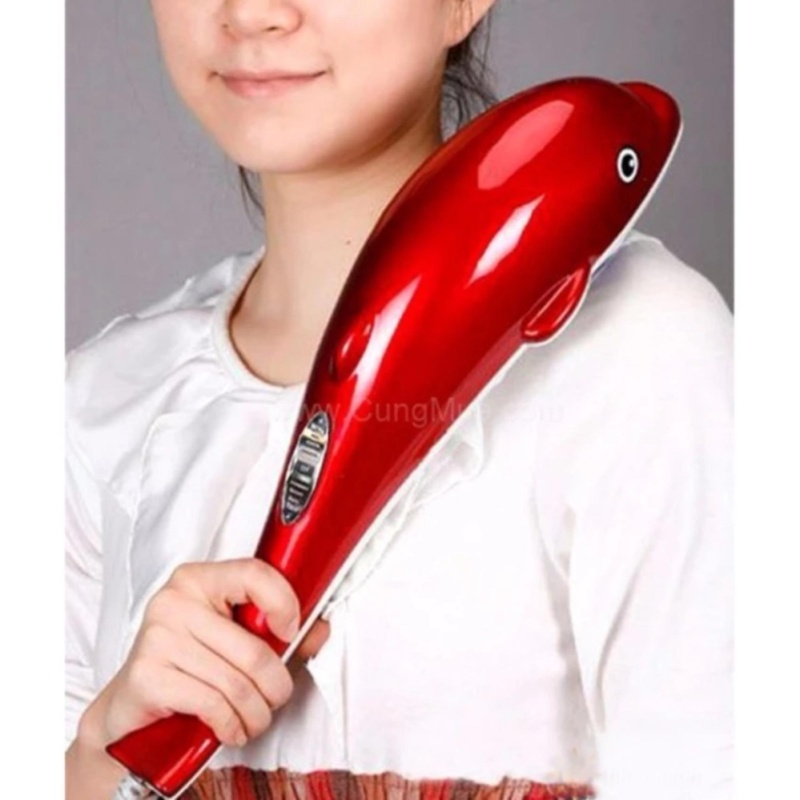 Máy massage cầm tay hình con cá heo 3 đầu