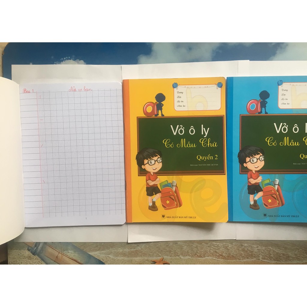 Sách - Vở ô ly có mẫu chữ (Bộ 3 quyển)