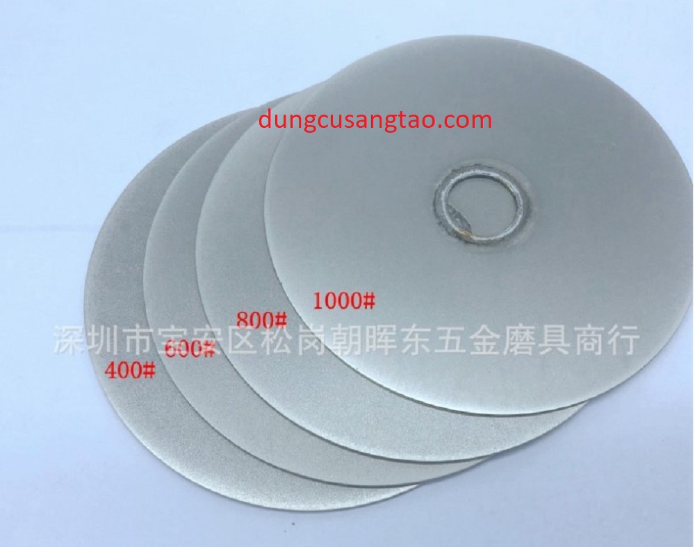 Đĩa mài đá, ngọc, kim loại (đĩa mài phủ kim cương D100mm lỗ 16mm)