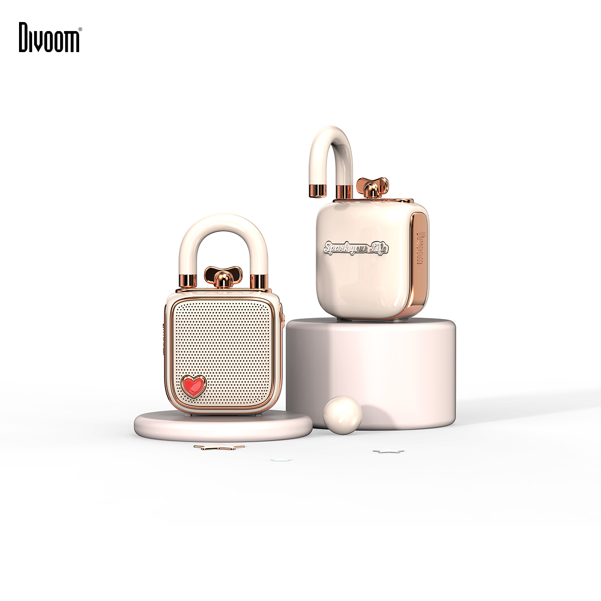 Loa Bluetooth Divoom Lovelock Pink - Hàng chính hãng