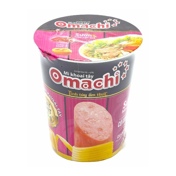 Combo 2 Cốc Mì Omachi Sườn Hầm Ngũ Quả (Có Cây Thịt thật 45G)