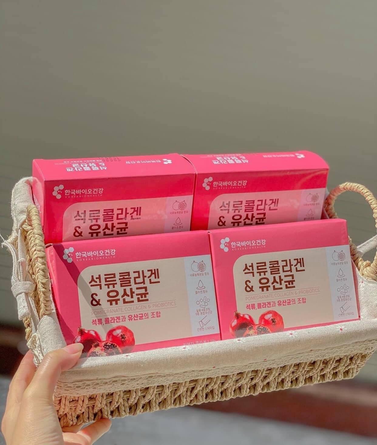 Bột Collagen Uống Lựu Đỏ Bio Cell Hàn Quốc 30 gói *2g