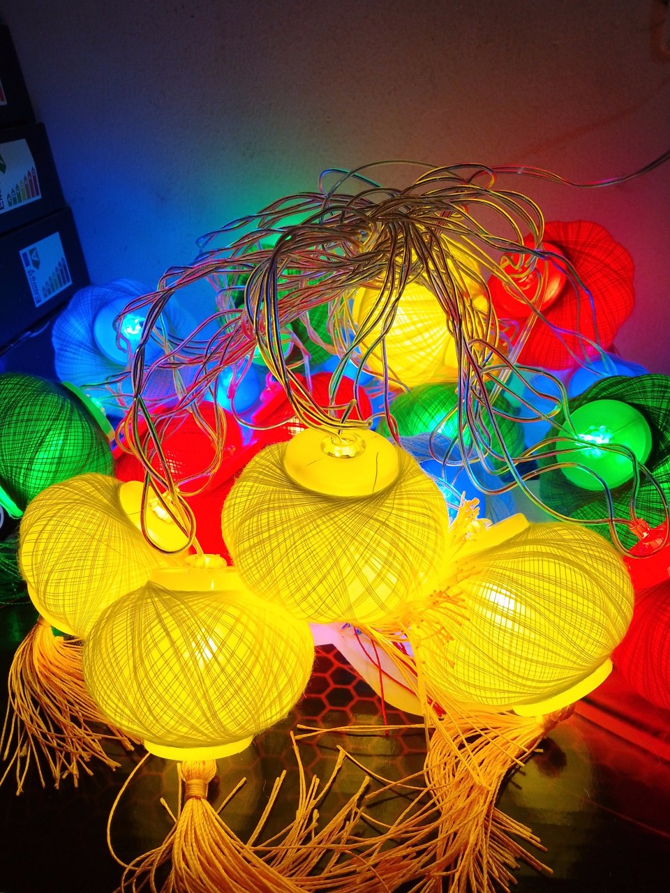 Dây đèn led trang trí tết/trang trí trung thu hình lồng đèn độc đáo/đẹp mắt