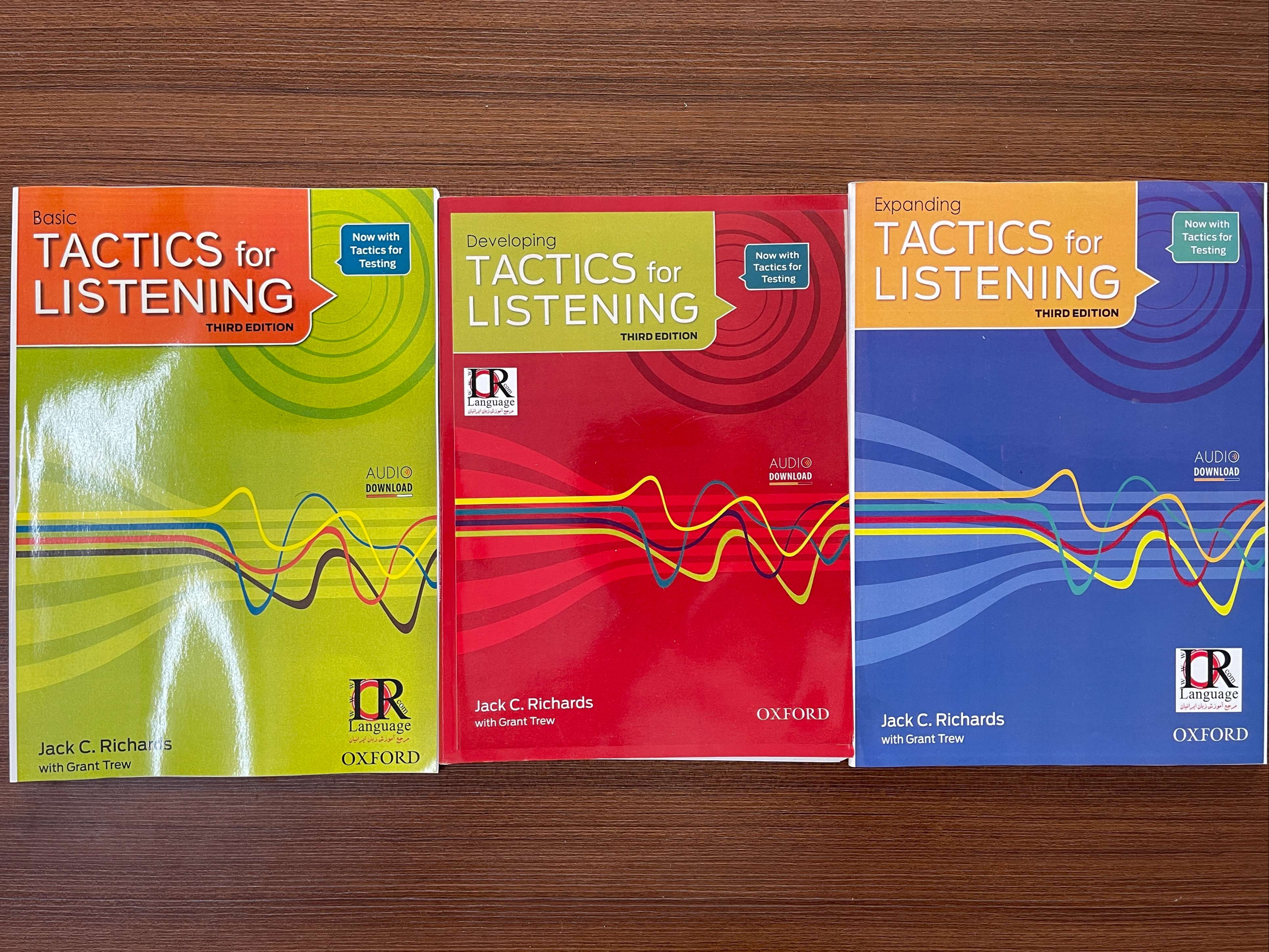 Bộ sách Tactics for Listening Basic Developing Expanding, file nghe và đáp án gửi qua mail