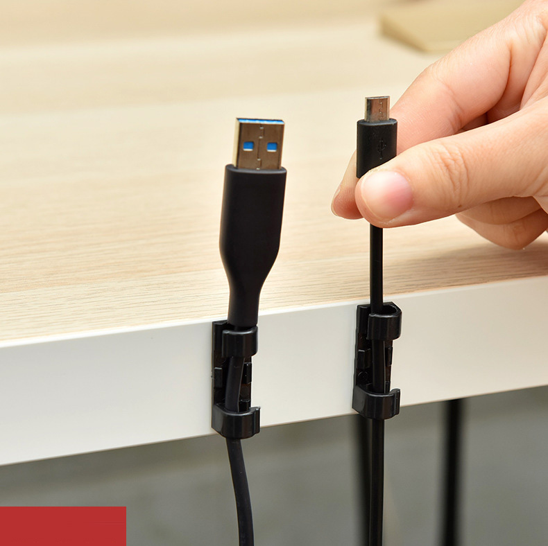 Bộ 20 nẹp cố định và luồn dây điện - Đi dây sạc, chuột, bàn phím máy tính