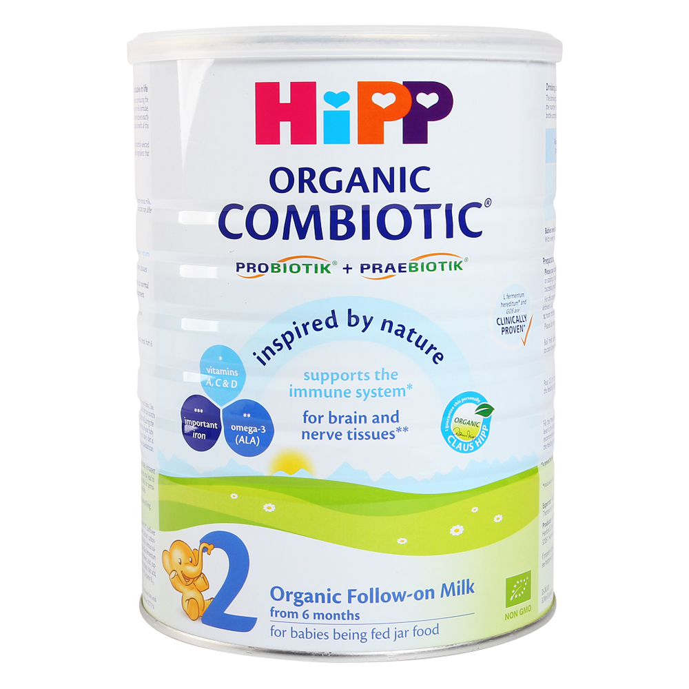 [HCM][Mua 2 Tặng 1] Sữa bột siêu sạch HiPP số 2 Combiotic Organic 800g ( Tặng kèm 1 lon 350g khi mua 2 lon 800g)