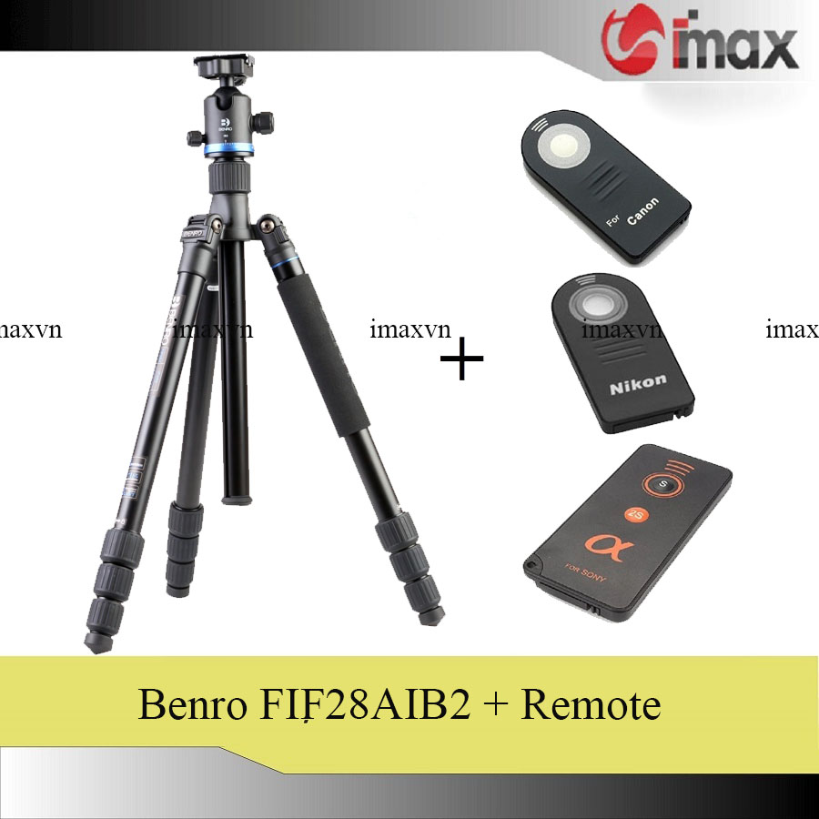 Chân máy ảnh benro fif28aib2 + remote cho máy ảnh