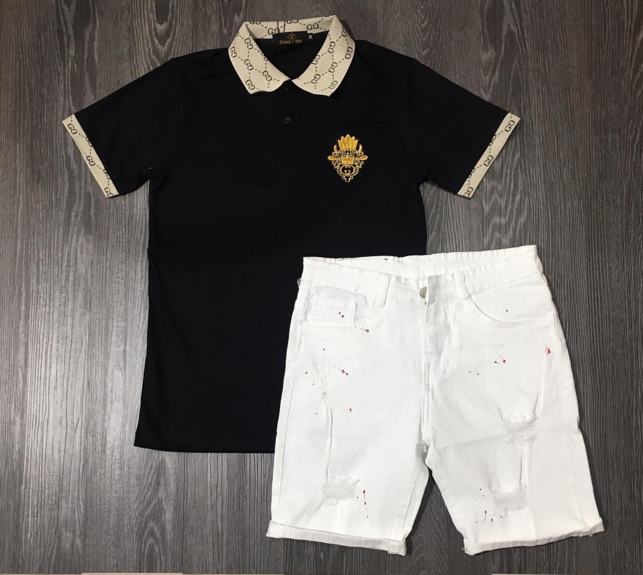 Ảnh thật áo thun nam logo cao cấp áo polo phối DIOOO chuẩn đẹp vải dày đẹp chất lượng tốt hàng như hình