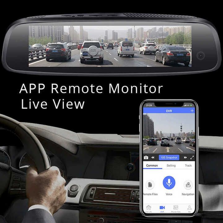 [Trả góp 0%] Camera hành trình gương cao cấp Phisung E09-3 tích hợp 3 camera