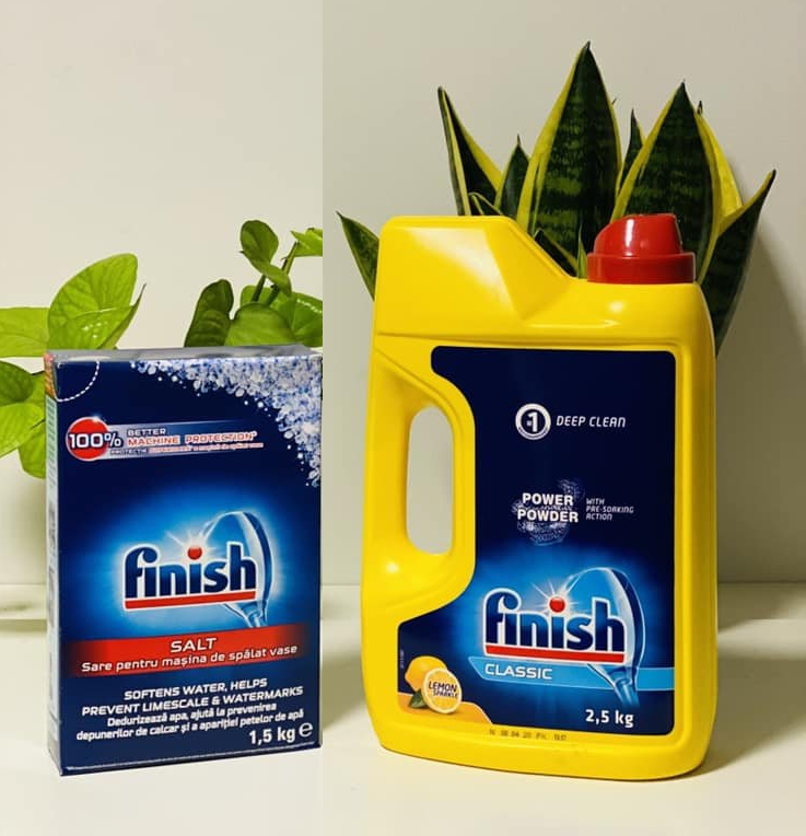 Combo Bột rửa bát Finish 2.5kg hoặc muối rửa bát Finish 1.5kg