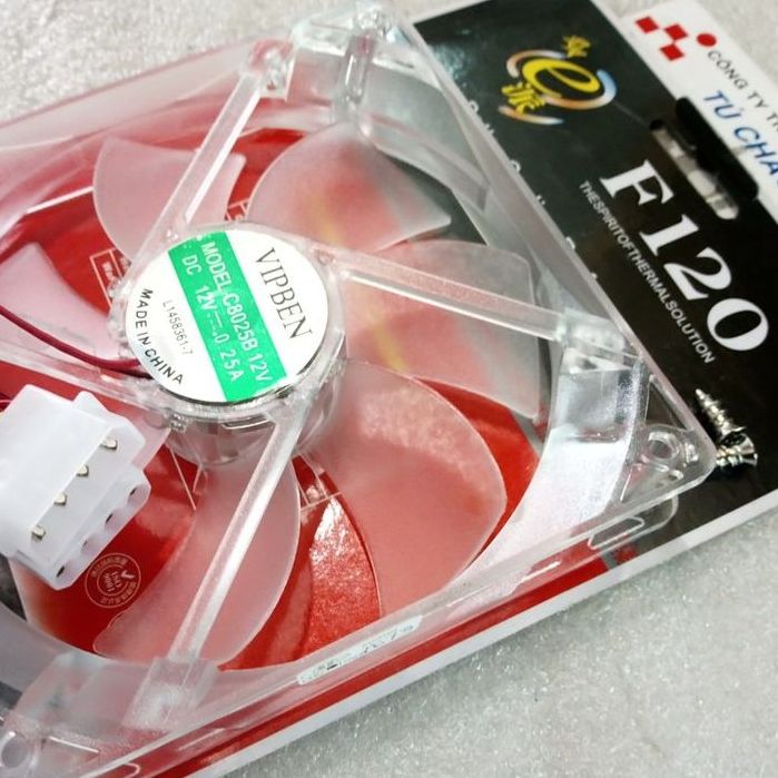 12cm Case Fan / 2.5cm Thick (F120 - Colored Led)