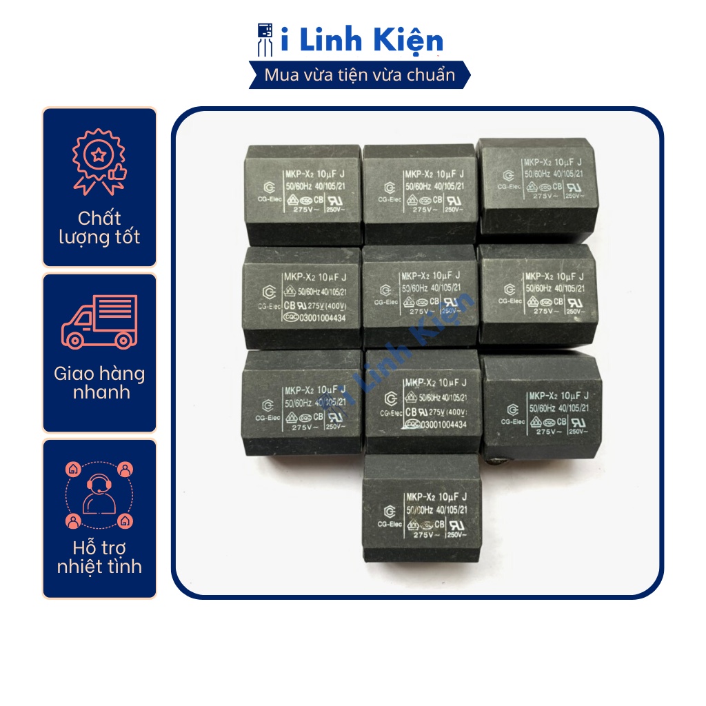 Tụ bếp từ 0.27UF 0.3UF 2UF 5UF 8UF 10UF combo 10 con.