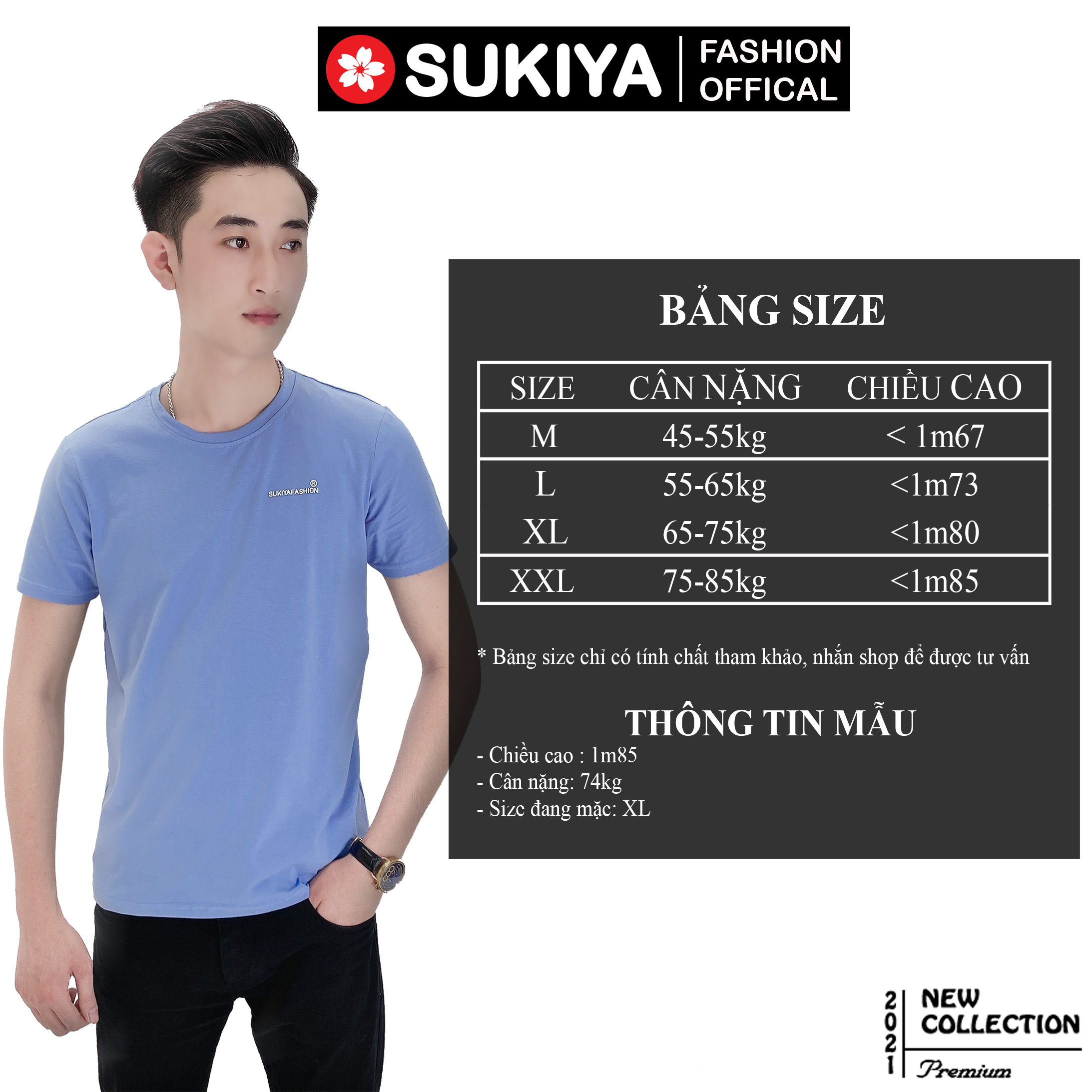 Áo thun nam chất thun co dãn 4 chiều SUKIYAFASHION (AT03)