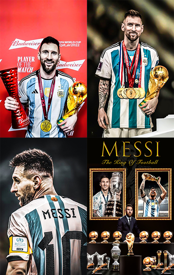 (khổ 60cm) Decal dán tường Messi chống thấm