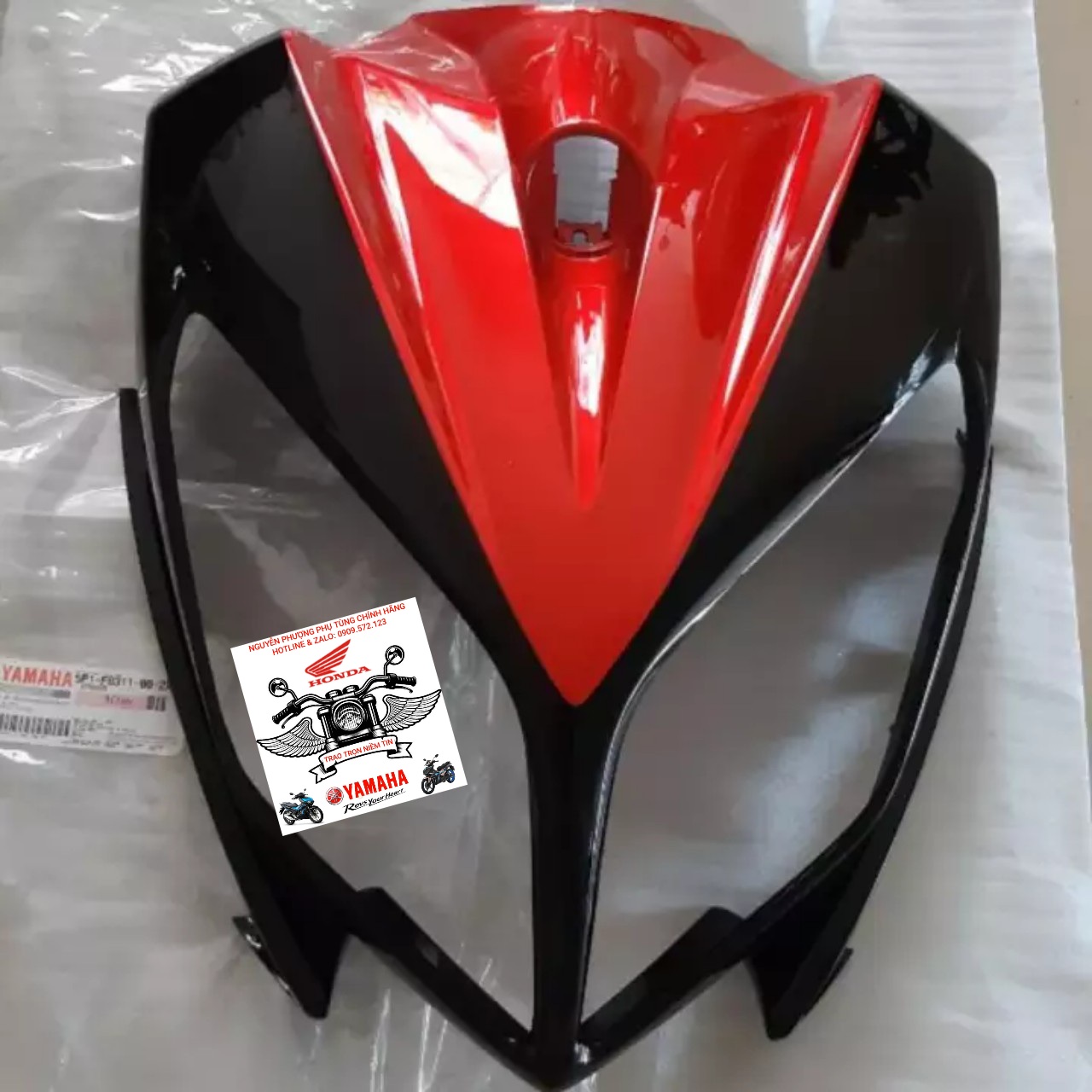 [HCM]MẶT NẠ CHO XE NOUVO 4 (LX) MÀU ĐỎ ĐEN ZIN CHÍNH HÃNG-YAMAHA