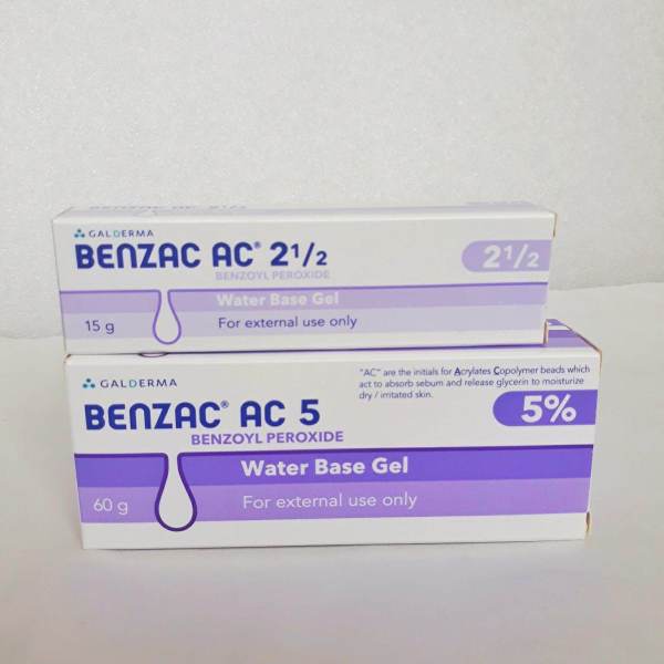 Gel chấm giảm mụn Benzac AC chứa Benzoyl perioxide 2.5%/5%