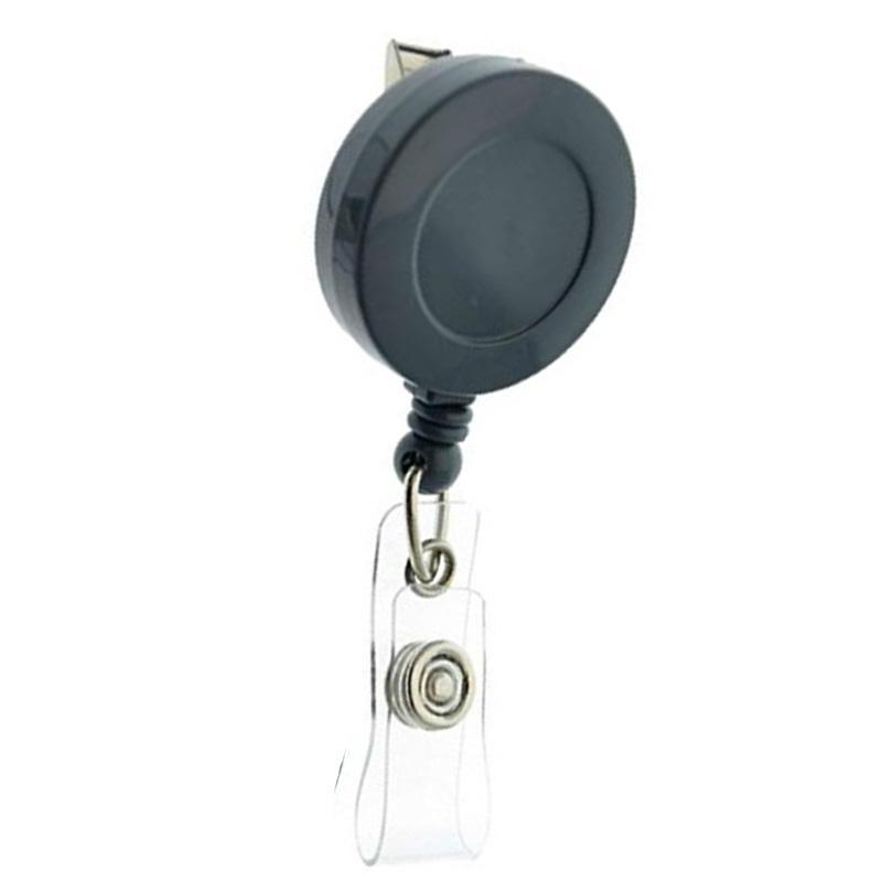 Mua 15 Pack of Premium Retractable ID Badge Reels Key Ring with Alligator Clip in Solid Colors (Black,1-1/4Inch)