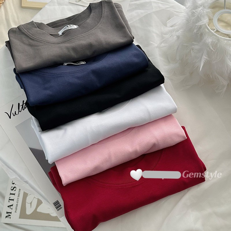 ÁO BABY TEE áo thun nữ trơn basic chất cotton cao cấp dưới 54kg