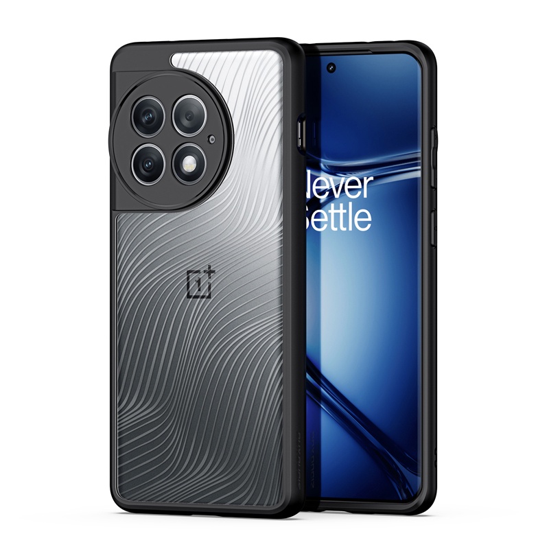 OnePlus Ace 2/Ace 3 case, OnePlus 11R, OnePlus Ace 2 Pro, OnePlus Ace 2 V/OnePlus 12 shockproof black TPU bumper case, anti-fingerprint matte hard back, camera Protective Edge bracket