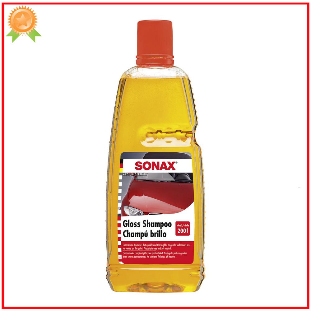 Nước rửa xe hơi đậm đặc Sonax 1 lít (vàng chanh)