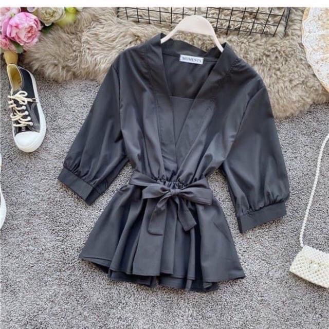 Áo Peplum Nơ Eo #Bigsize 55-85Kg (3 Size: L/Xl/Xxl)