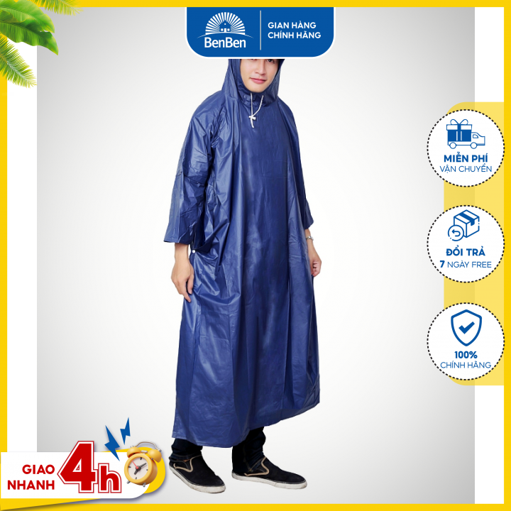 Áo mưa nhựa cánh dơi xẻ tà size lớn