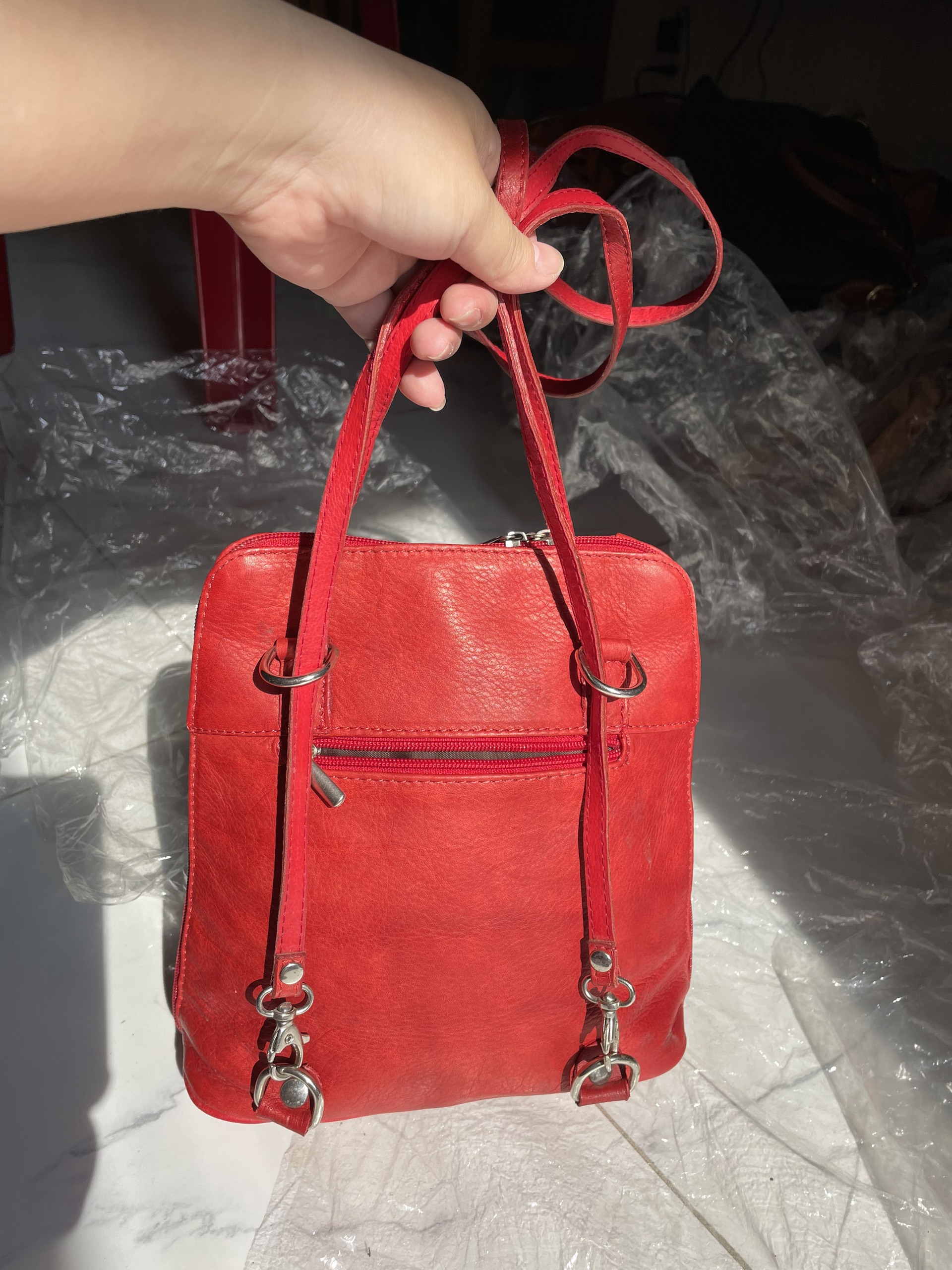 Balo si mini da thật của Ý 3 kiểu đeo