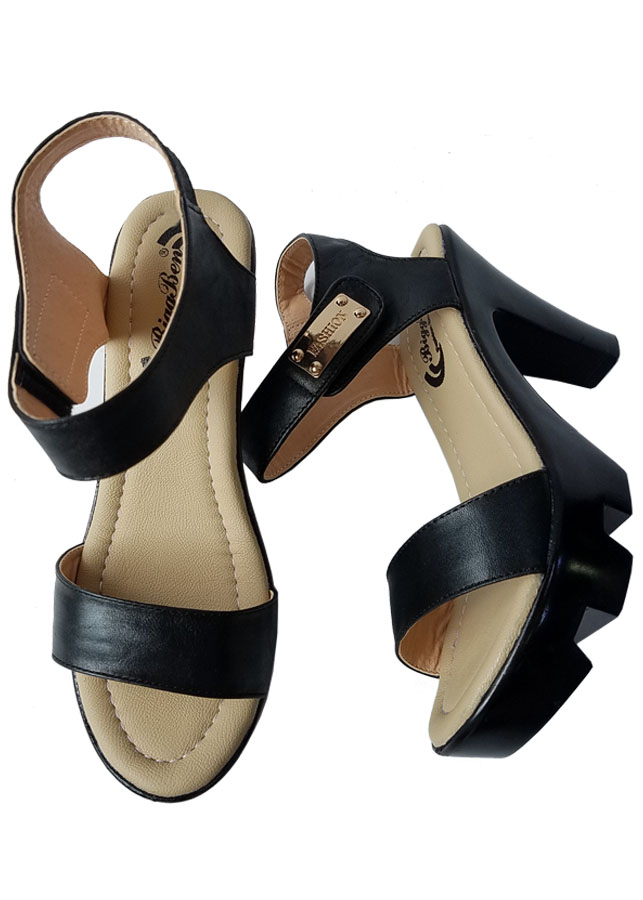Giày Sandal Nữ Cao Gót Da Bò BIGBEN CG97