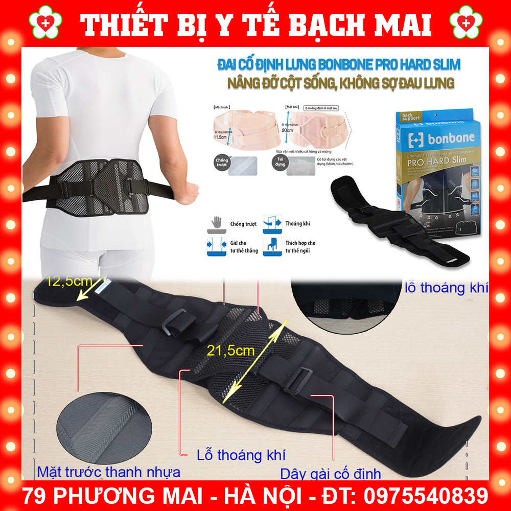 Đai Lưng Nhật Bản Pro Hard Slim Bonbone - sz l 80-100