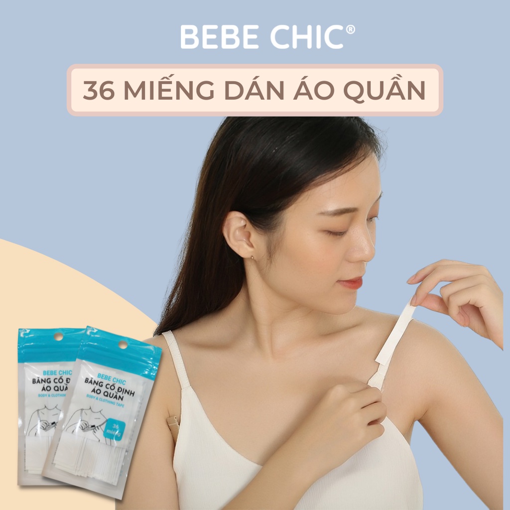 36 miếng dán cố định quần áo BEBECHIC băng dính 2 mặt