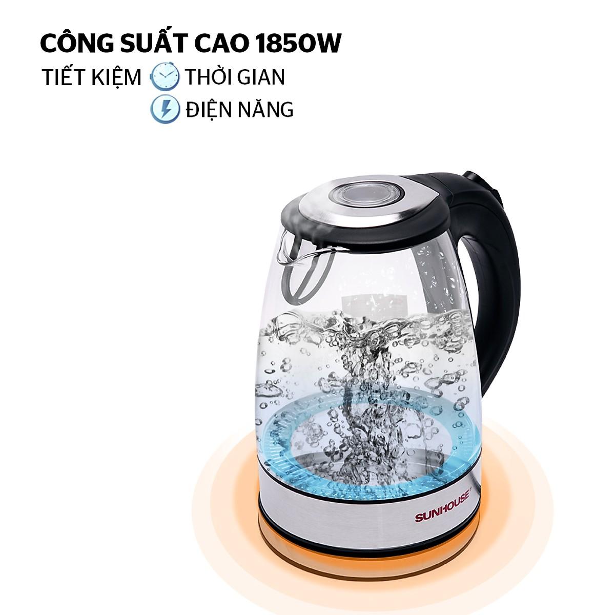 Ấm Siêu Tốc Thủy Tinh Sunhouse SHD1217