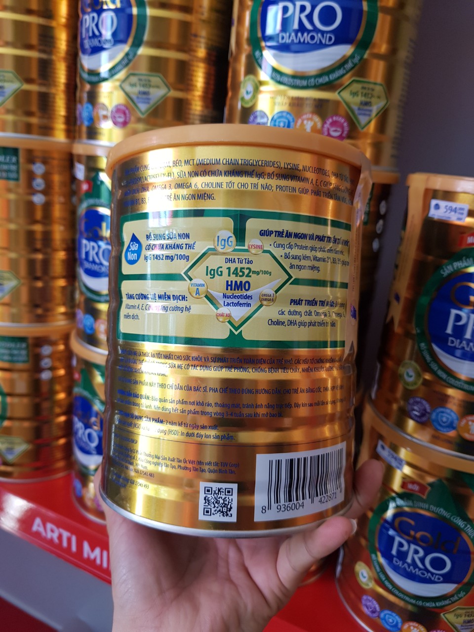 Sữa bột Arti Gold Pro Diamond 0-1 Tuổi 800g