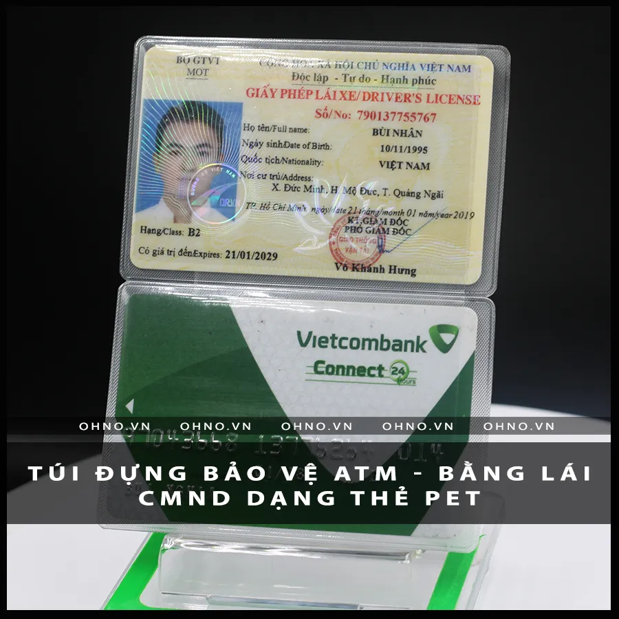 [HCM]Bao Đựng Thẻ chống trầy xước bong tróc cho bằng lái dạng PET thẻ căn cước thẻ ATM thẻ sinh viên nhân viên và các loại thẻ kích thước tương đương (9 x 6cm)