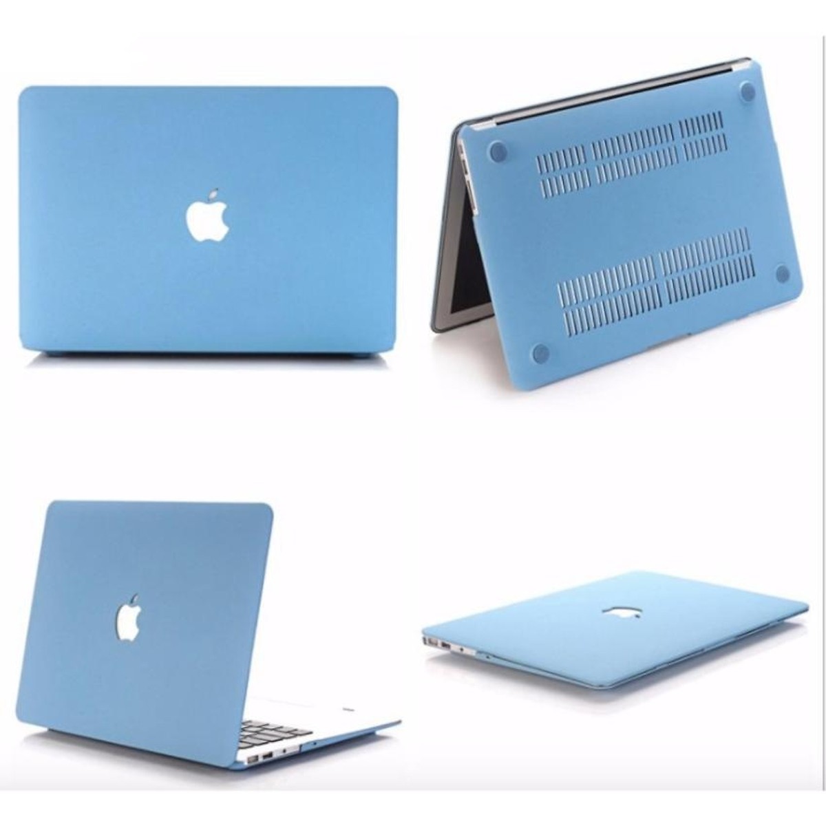 Combo Case ,Ốp + Phủ Phím Macbook Xanh Pastel ( Tặng Nút Chống Bụi )