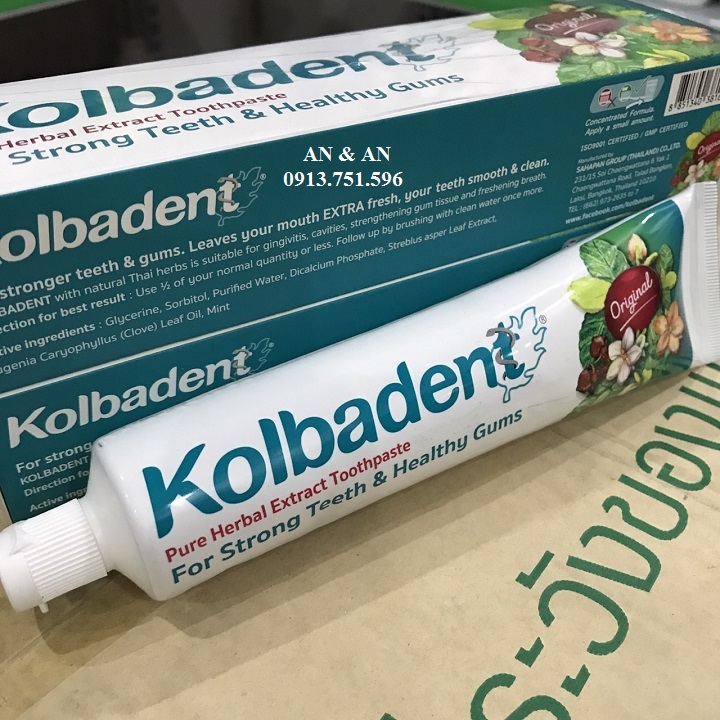 Kem Đánh Răng Thảo Dược Kolbadent 160g Thái Lan (date 2026)